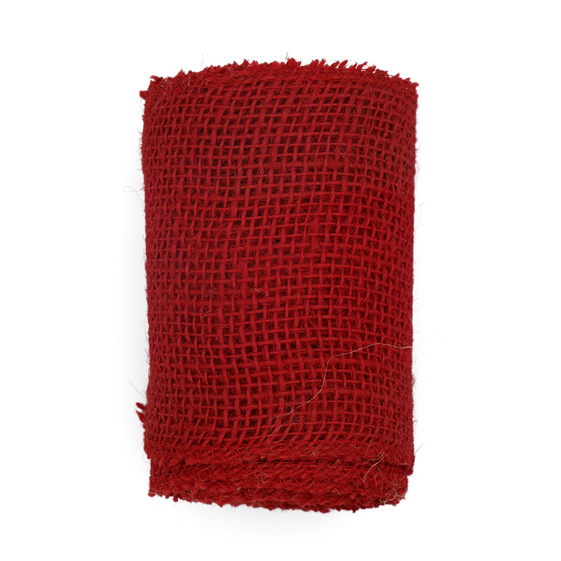 Red Burlap Roll 