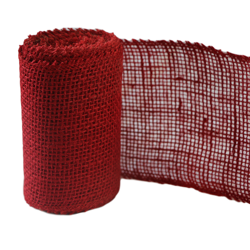Cheap Red Color Burlap Roll Jute Wholesale